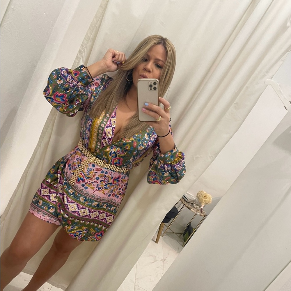 Zara Multicolor Floral Pattern Dress - Picture 7 of 7